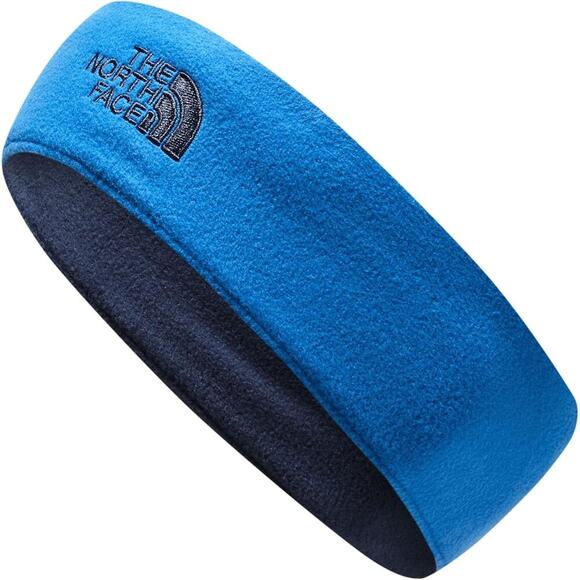 The North Face Kids Glacier Reversible Headband NWT Medium Light Blue Gray Cozy - Picture 1 of 9